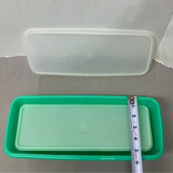 TUPPERWARE Bread Celery Vegetable Keeper Container Jadeite Green 782 892 Vintage - Picture 8 of 13